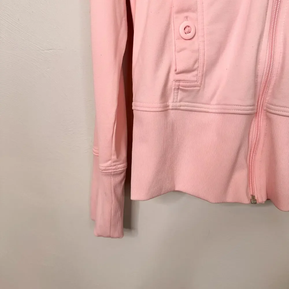 Nike2 Light Pink Full Zip Long Sleeve Sweater Jacket